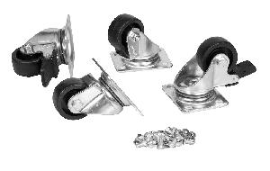 Комплект роликов, 2 с тормозом, 2 обычных, для настенных шкафов