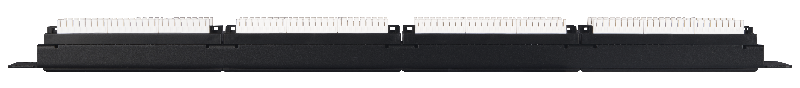 Коммутационная панель 19", 1U, 24 порта, Кат.5e (Класс D), 100МГц, RJ45/8P8C, 110/KRONE, T568A/B, неэкранированная, с органайзером, черная