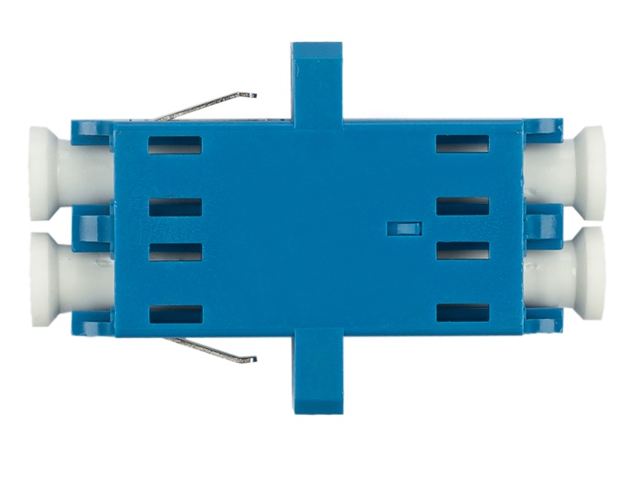 Проходной оптический адаптер LC-LC, OS2, дуплекс (duplex), синий