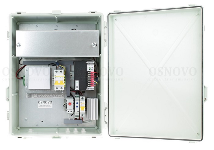 Уличный управляемый (L2+) PoE коммутатор на 6 портов с термостабилизацией и резервным питанием (АКБ - 7Ач). Порты: 4 x GE (10/100/1000Base-T) с PoE (до 30W) + 2 x GE SFP (1000Base-X). PoE IEEE 802.3af/at. 