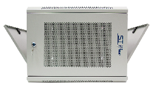 Настенный шкаф 19, 9U, Тип двери: Металлическая перфорированная, Высота: 450 мм, Глубина: 530 мм, Ширина: 600 мм, Статическая нагрузка: 90 (стена), 300 (опоры) кг, Цвет: Серый, IP20, Климатическое исполнение: УЗ, 1 полка в комплекте