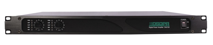 2-канальный цифровой трансляционный усилитель мощности , 2х500 Вт-70В/100В/4Ом, Питание AC 220В/ DC 24В. Высота 1U