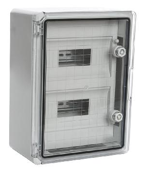 Корпус пластиковый распределительный ЩРН-24 IP65 прозрачная дверь 400х300х170
