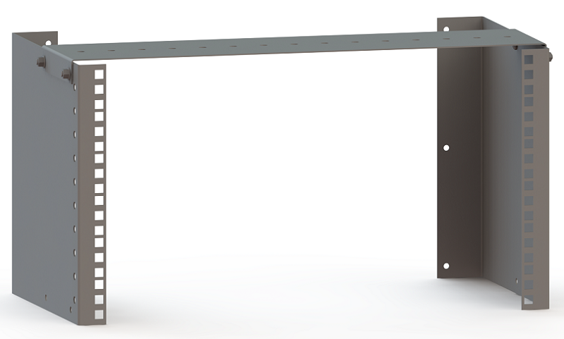 Кронштейн настенный горизонтальный, выполненный в 19-дюймовом стандарте на 6 юнитов