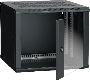ITK Шкаф LINEA W 9U 600x600 мм дверь стекло, RAL9005, Черный