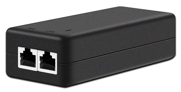 Инжектор POE, 1 POE порт (1000 Мбит/с), бюджет до 15 Вт.