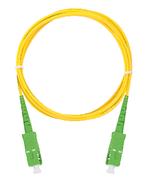 Шнур волоконно-оптический, соединительный, одномодовый 9/125мкм, стандарта OS2, SC/APC-SC/APC, одинарный, LSZH нг(A)-HFLTx, 2мм, желтый, 1м