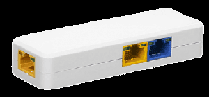 POE-удлинитель. Подключение до 5 устройств каскадно. Бюджет POE 60Вт. 1 POE&nbsp;&nbsp;IEEE802.3af/at, 2 POE IEEE802.3af/at/bt. Питание 48-55Вт DC. Грозозащита. -30ºС...50ºС. 102x34x20.5 мм