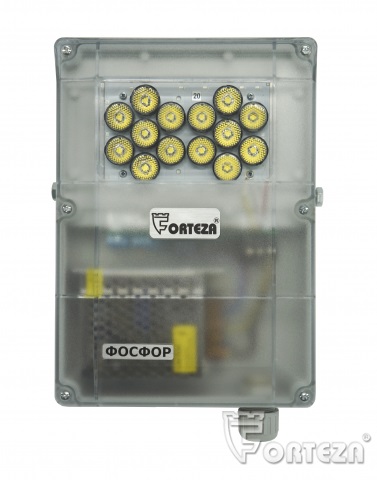 Прожектор светодиодный. Угол свечения: 60 град., Не создают засветки камерам видеонаблюдения. Интерфейс RS-485 - регулировка яркости. Корпус из термостойкого ударо-прочного поликарбоната, Уличное исполнение. Крепление «на стену». IP-65, 200...240 В, не более 50 Вт