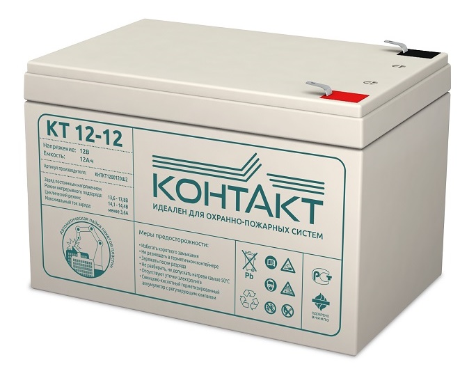 Аккумулятор 12 А/ч., 12В, 151х98х101 мм, вес 3,0 кг