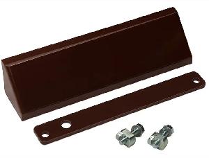 Комплект монтажа для крепления замка AL-150 на L-образном уголке с декоративным кожухом и планкой М150, цвет коричневый