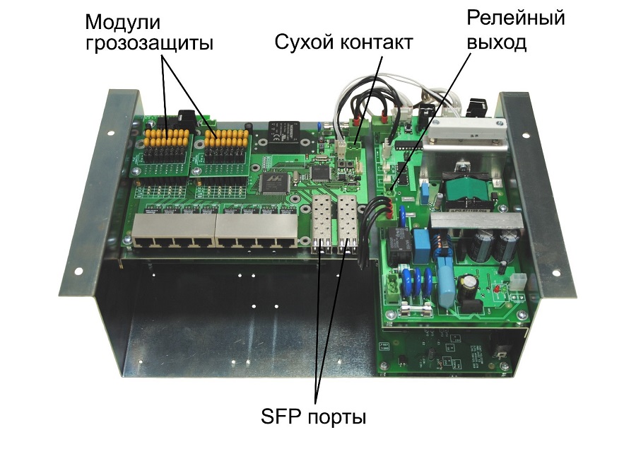 Уличный коммутатор с ИБП управляемый 1Гбит/с, до 8 камер, Два SFP-слота, Датчик вскрытия, Встроенный оптический кросс, Два замка, Автомат в комплекте, РоЕ+ (HighPoE) 802.3at, 30Вт на всех портах, АКБ входят в комплект поставки коммутатора