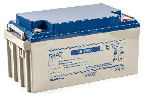 Свинцово-кислотный аккумулятор 65А/ч, 12В, 348х168х178мм. Вес 21 кг. Срок службы 12 лет.