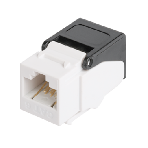 Модуль-вставка типа KeyStone, кат.6е, RJ45/8Р8С, самозажимной, Т568А/В, неэкранированный, белый