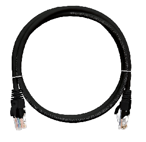 Коммутационный шнур U/UTP 4 пары, Кат.5е, 2хRJ45/8P8C, T568B, Molded, PVC, черный, 0,5 метра