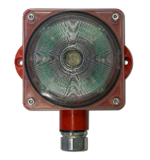 Оповещатель световой пожарный взрывозащищенный, рудничное исполнение, 12/24 В, IP67/IP66, С видом взрывозащиты «герметизация компаундом» ”m", с жестко закрепленным проводом, кабель питания в стоимость не входит