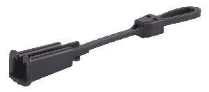 Зажим натяжной для плоского кабеля, пластиковый, максимальный размер кабеля 5x12 мм, максимальная рабочая нагрузка 0.6 кН