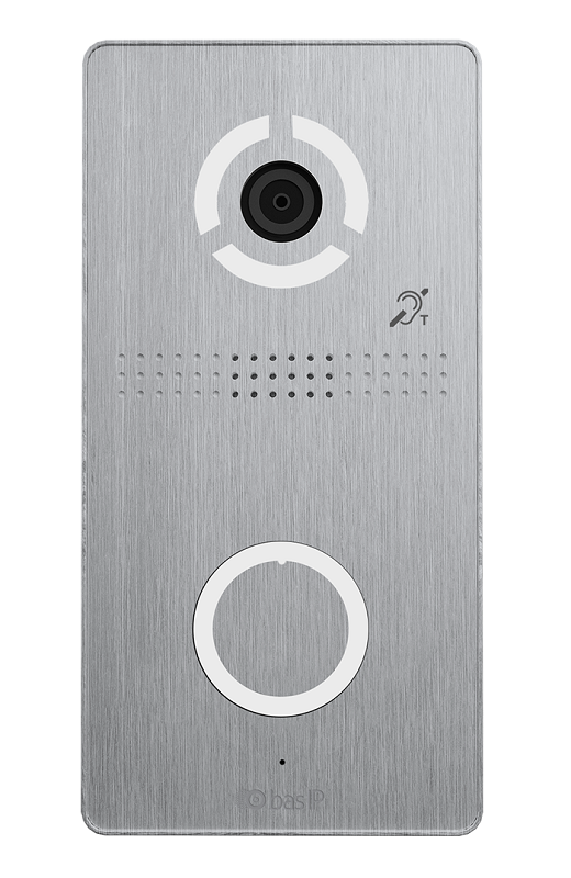 Вызывная панель индивидуальная. Накладной монтаж. Цифровая IP камера: 2,0 Мп. Угол обзора: 100°. IP65. -40 до +65 °C. Питание PoE 802.3af&nbsp;&nbsp;и +12В. Поддержка: SIP P2P, RS485, кнопка выхода, датчик двери. Механическая кнопка вызова с подсветкой. Встроенное реле для управления замком. 84×169×34мм. Цвет - серебро. Возможность индивидуальных нанесений (детали в сервисном центре). Интерфейс для подключения индукционной петли для людей со слуховыми аппаратами.