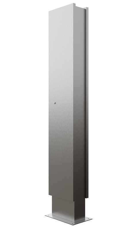 Стока с подготовкой для установки вызывной многоабоненской панели BAS-IP AA-07FB, надпись с подсветкой RGB, сталь СТ3 окрашенная по RAL (цвет по согласованию).