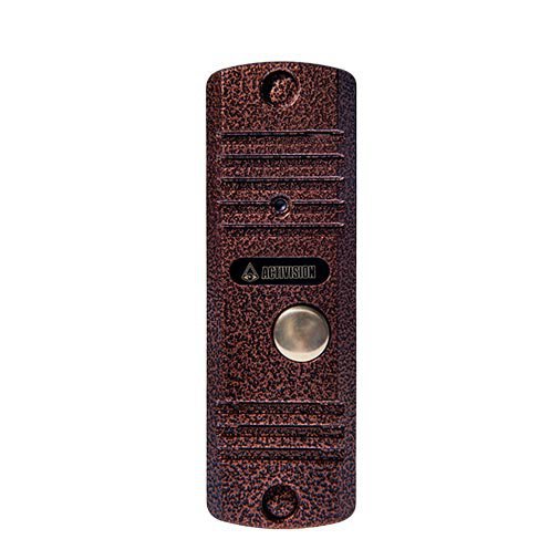Вызывная панель аудиодомофона, накладная, 2-х проводная, питание от аудиотрубки, -30…+55°C; 122х40х24 мм, цвет медь