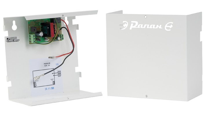 Метал, экономичный источник бесперебойного питания, 12В, 2А. Корпус под АКБ 7Ач, защита АКБ