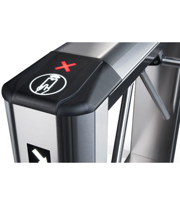 Турникет тумбовый эл/мех с автоматическими преграждающими планками Антипаника для эксплуатации на открытом воздухе,&nbsp;&nbsp;со встроен-ным блоком управления, пульт управления, преграждающие планки