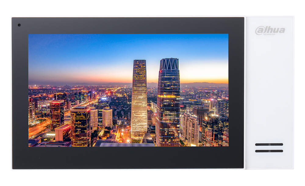 Монитор видеодомофона IP 7", белый, 1024x600, ёмкостной сенсорный экран; тревожные входы / выходы 6/1; LAN; Возможность просмотра IP видеокамер; DC 12В;&nbsp;&nbsp;221.5 мм × 119.6 мм × 21.5 мм; Установка - на стену/на стол.