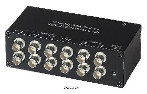 Распределитель видеосигнала HDCVI/HDTVI/AHD/CVBS. 4 входа - 8 выходов, DC 12В. БП в комплекте. до 4К(HDCVI/8Mpix). Возможность передавать HD-видеокамере сигналы управления (UTC) от регистратора по одному коаксиальному кабелю вместе с видеосигналом.