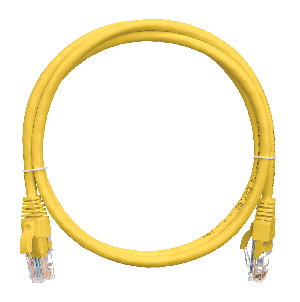 Патч-корд 0,5 метра U/UTP 4 пары, Кат.5е,&nbsp;&nbsp;LSZH, 2хRJ45/8P8C, T568B, Molded, желтый, 0,5 м
