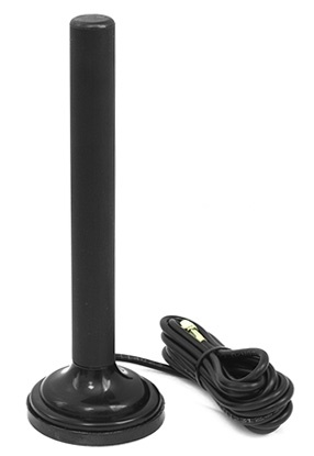 Антенна универсальная WiFi, GSM 900/1800, 3G, 4G, SMA разъем, длина кабеля 3 м, коэфф.усиления GSM 900/1800 - 10dB, 3G - 5,5dB, WiMax/LTE (4G) - 5,5dB, магнитная база D75мм, высота антенны 250мм, ветровая нагрузка 170км/ч