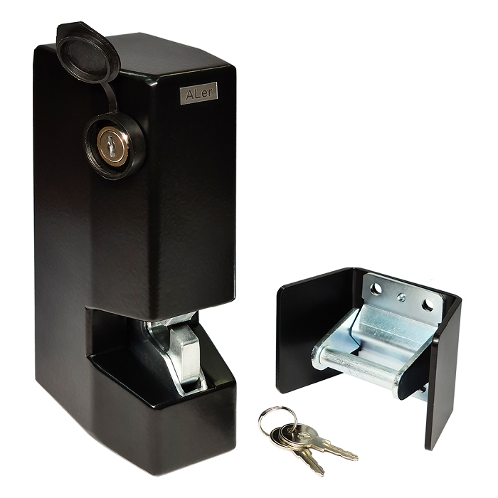 Замок электромеханический, усилие удержания 700кг, нормально закрытый (НЗ) 24VDC 320мА, -40˚С...+50˚С, IP20, 92х65х190 мм,&nbsp;&nbsp;цвет: черный.