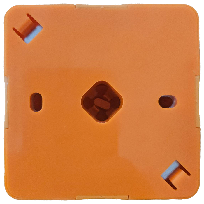 Коробка монтажная огнестойкая IP41, фарфоровый клеммник 2 контакта, до 3 мм кв., 75х75х30 мм, вводы вставки из эластичного материала, Оранжевая