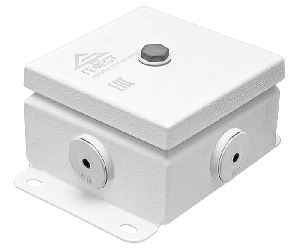 Коробка монтажная общепромышленные, оцинкованная сталь 1,2мм, IP66, 103х103х62 мм, 4 вводов, диаметр присоединяемого кабеля: М20 (8-13), (Р) - резиновый ввод