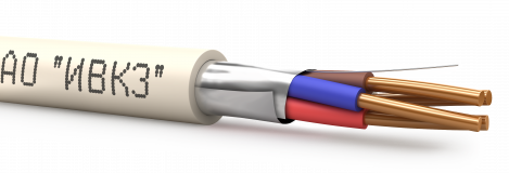 Кабель огнестойкий низкотоксичный, экранированный 2х2х0,75 бухта 200 м.