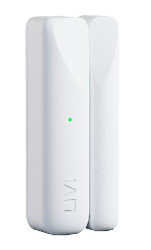 Датчик открытия магнитоконтактный. Подключение внешнего проводного магнитоконтактного извещателя. Диапазон температур от −20 до +55°С. Совмещенный тампер и датчик отрыва от стены. Электропитание — батарея CR123A.  Крышка-кронштейн с креплением на саморезы или двусторонний скотч. Дизайн Koishi style.