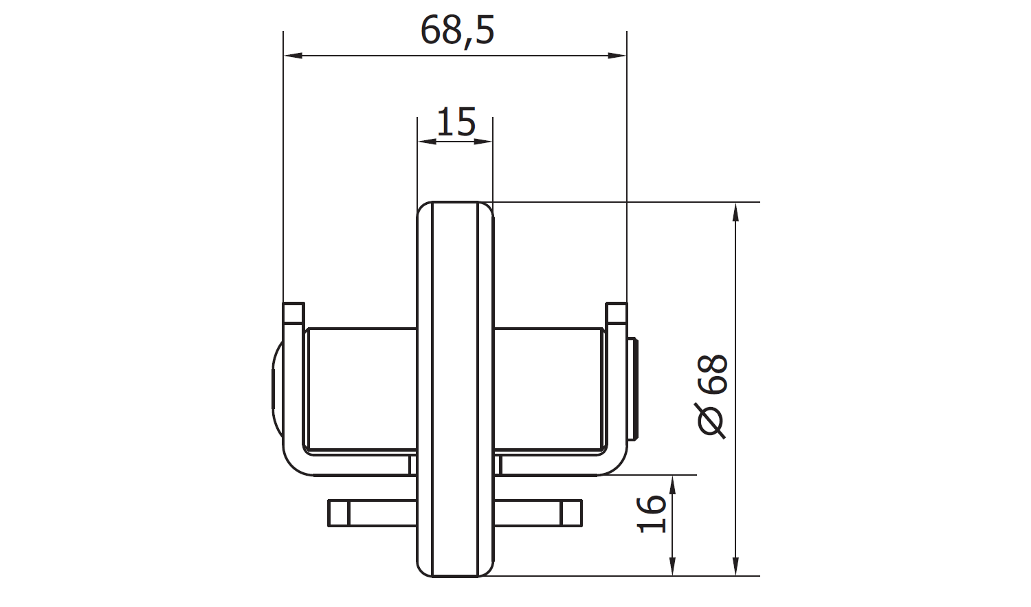 Ролик концевой M