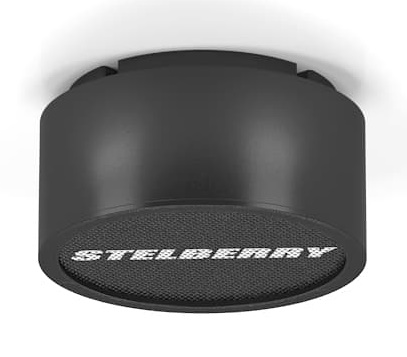 Чёрный потолочно-настенный громкоговоритель на 7 Ватт. Полоса воспроизводимых частот 80...16500 Герц. Встроенный усилитель D-класса. В комплекте идёт громкоговоритель, потолочная площадка и комплект крепежа для установки на подвесной потолок или на стену.