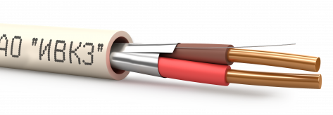 Кабель огнестойкий низкотоксичный, экранированный 1х2х1,0, бухта 200 м.