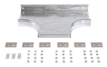 Ответвитель DPT Т-образный горизонтальный 50х50 в комплекте с крепежными элементами и соединительными пластинами, необходимыми для м