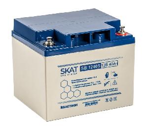 Свинцово-кислотный аккумулятор 40А/ч, 12В, 166х198х171мм. Вес 12,9 кг. Срок службы 12 лет.