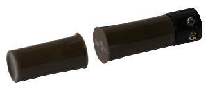 Магнитоконтактный датчик, НЗ, коричневый, врезной для деревянных дверей, миниатюрный, под винт, зазор 25 мм