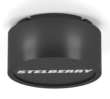 Чёрный потолочно-настенный громкоговоритель на 12 Ватт. Полоса воспроизводимых частот 75...17200 Герц. Встроенный усилитель D-класса. В комплекте идёт громкоговоритель, потолочная площадка и комплект крепежа для установки на подвесной потолок или на стену.