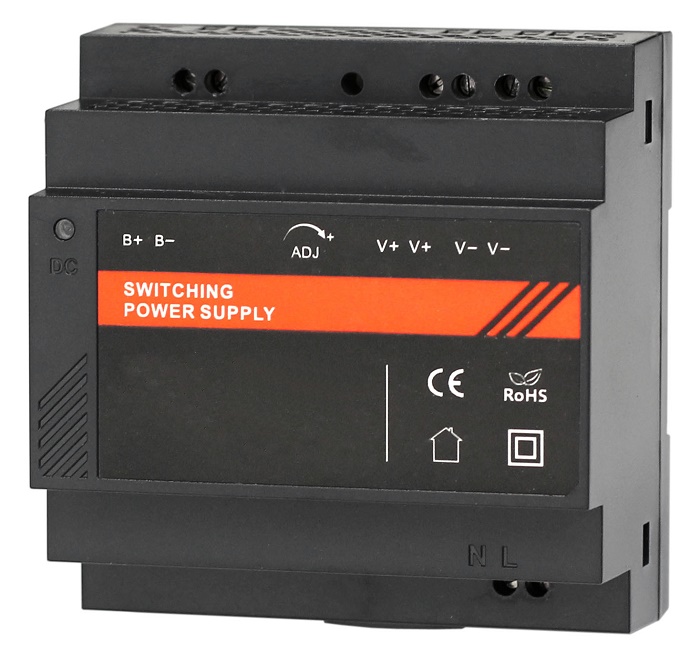 Блок бесперебойного питания 12 VDC/ 3 A, крепление на DIN-рейку, черный