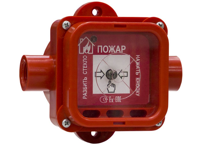 Извещатель пожарный ручной взрывозащищенный, IP66/68. PB Ex eb mb I Mb X/1Ex eb mb IIC T6 Gb X.&nbsp;&nbsp;от 9 до 28В. 4-х проводное подключение. Ток потребления в режиме "Дежурный" - 0,02 мА, в режиме "Пожар" - 35 мА,&nbsp;&nbsp;- 60 до + 70°С.