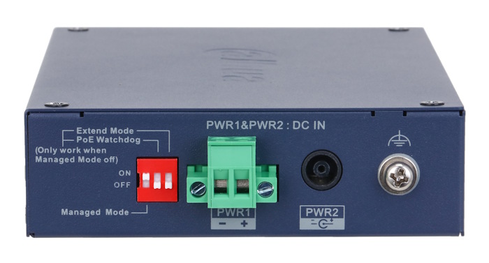 4-портовый PoE коммутатор с функцией облачного управления, Порты: 4 RJ45 10/100Мбит/с (PoE/PoE+/Hi-PoE), 1 RJ45 10/100/1000Мбит/с (uplink), 1 SFP 1000Мбит/с (uplink); мощность PoE: порт 1 до 60Вт, порты 2~4 до 30Вт, суммарно до 60Вт; PoE watchdog, передача до 250м; питание: 48~57В(DC); грозозащита: до 6кВ; рабочая температура: -30°С~+65°С;&nbsp;&nbsp;IP30, IK06; монтаж на DIN-рейку