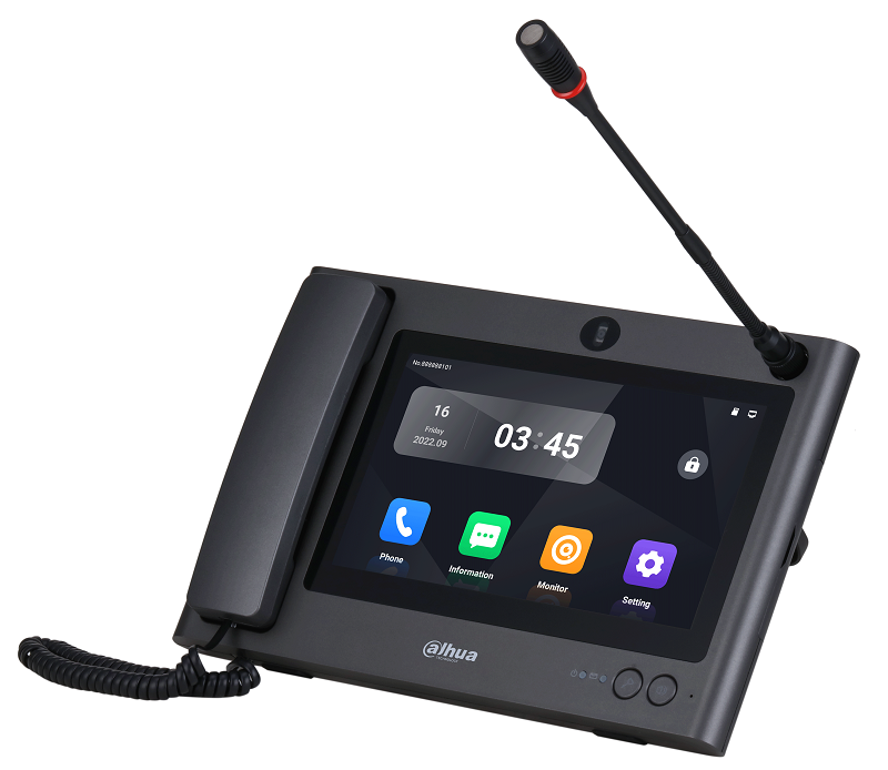 Мастер-станция, OS Android 11, 10-дюймовый емкостный ЖК-дисплей, 1024×600, Микрофон на гибкой стойке, угол наклона кронштейна 0–45 °.<br />
HDMI видеовыход с разрешением до 1024×600. Удалённое открытие дверей, пддерживает 4 канала 720P. Запись видел, снимкоа и сохранение информации на SD-картах. Возможность подключить к главной станции до 300 IP VTA. Предлагает двусторонняя аудиосвязь&nbsp;&nbsp;между станциями.