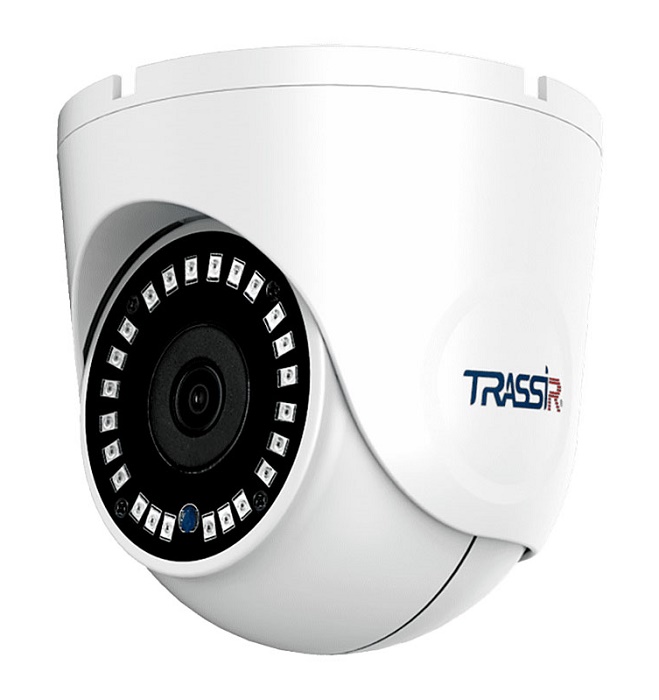 Уличная компактная вандалостойкая 5Мп IP-камера. Матрица 1/2.8" CMOS, разрешение 5Мп (2560x1920) @25fps, режим "день/ночь" (механический ИК-фильтр), объектив 2.8 мм, поддержка кодеков H.264, H.265, H.265+, real WDR (120dB), 3D-DNR, BLC, Defog,&nbsp;&nbsp;встроенный микрофон, слот для MicroSD до 128 Гб, питание PoE (802.3af) / 12V DC, -40°C ... +60°C, IP66, IK10, грозозащита - TVS 4000V, ИК-подсветка до 25 м. Встроенная аналитика: пересечение линии, контроль области (детектор вторжения / выхода из зоны), детекция людей.&nbsp;&nbsp;Поддержка TRASSIR Cloud.