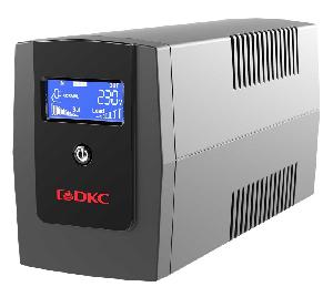 Линейно-интерактивный ИБП ДКС серии Info LCD, 800 ВА/480 Вт, 1/1, 3xIEC C13, USB + RJ45, LCD, 1x8Aч