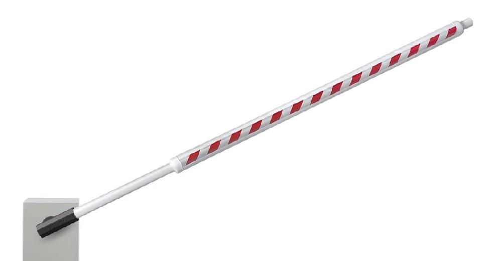 Стрела скоростного шлагбаума PERCo-GF13 круглого сечения. Набор светоотражающих наклеек. Мягкий буфер