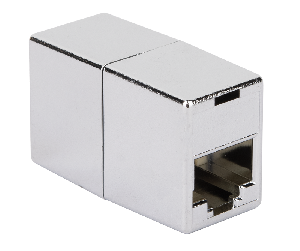 Кабельный соединитель RJ45-RJ45 (8P8C), Кат.5e (Класс D), 100МГц, экранированный, металлик